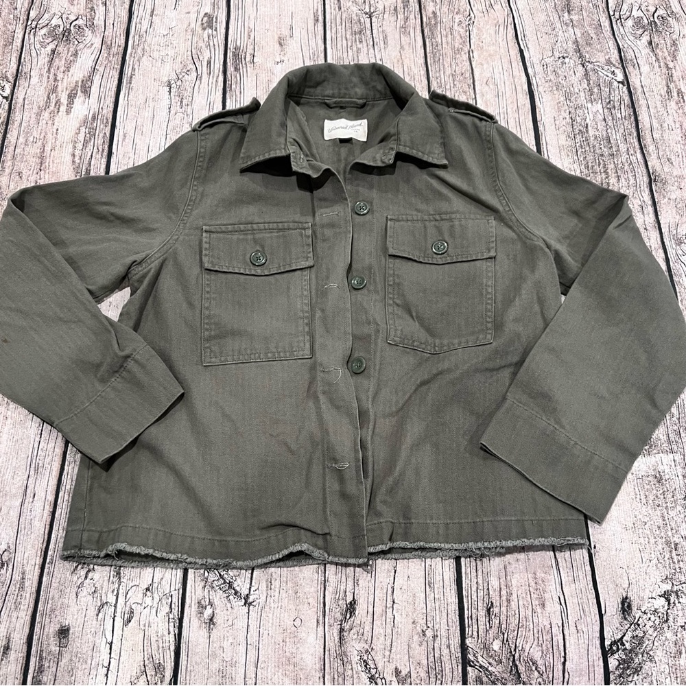 Universal Thread cropped army style cotton jacket size small